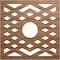 Ekena Millwork Chevron Wood Fretwork Pierced Ceiling Medallion, Walnut, 16"OD x 4 1/8"ID x 3/8"T CMWP16X16X0375CHWA - alternate 1